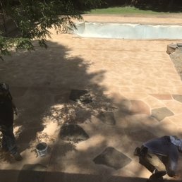 Staining the new concrete