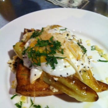 Tappo - OMG! Cheese and sausage stuffed banana peppers with a fried egg on top! It was so delicious!!! - Wine Bars Near Me - Buffalo, New York Tappo - OMG! Cheese and sausage stuffed banana peppers with a fried egg on top! It was so delicious!!! - Wine Bars Near Me - Buffalo, New York