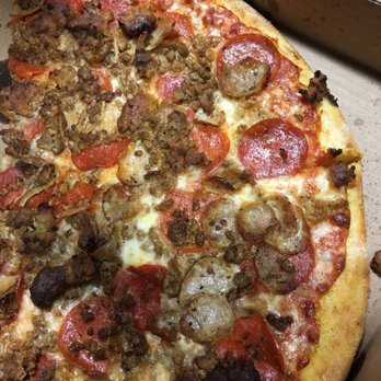 Pizza Palace - Meat lovers, crappy photo, great pizza - Pizza Near Me - Norwood, Massachusetts Pizza Palace - Meat lovers, crappy photo, great pizza - Pizza Near Me - Norwood, Massachusetts