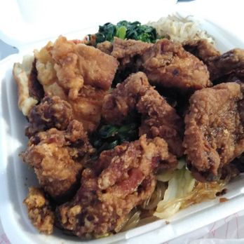 Pearl's Korean BBQ - 3.19.21 Spicy garlic chicken plate...nine pieces of varying sizes...but ample to say the least ! - Korean Near Me - Waipahu, Hawaii Pearl's Korean BBQ - 3.19.21 Spicy garlic chicken plate...nine pieces of varying sizes...but ample to say the least ! - Korean Near Me - Waipahu, Hawaii