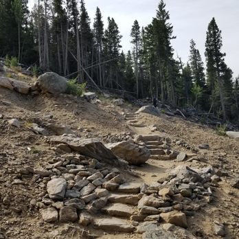 Twin Sisters Trailhead - Trail crosses a restoration area, a massive landslide left behind from the September 2013 flood - Hiking Near Me Twin Sisters Trailhead - Trail crosses a restoration area, a massive landslide left behind from the September 2013 flood - Hiking Near Me