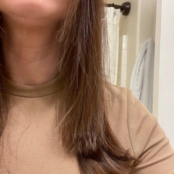 Stage 4 Hair Design - Weird straight cut layers. Also after 15 washes to try to lighten my hair by myself - Hair Salons Near Me - Beaverton, Oregon Stage 4 Hair Design - Weird straight cut layers. Also after 15 washes to try to lighten my hair by myself - Hair Salons Near Me - Beaverton, Oregon