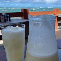 Peixe Na Telha - Suco de abacaxi.