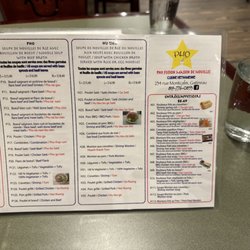 Menu new pho