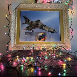 Teafun - Hamilton - 1980's Russian MIG 21 jet fighter, in a Koran lovers frame