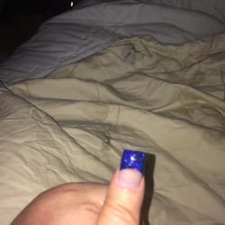 Tammy Hair & Nail - Here's the #seahawks blue I just had done! I'm taking the pic in the dark so there are weird shadows, sorry. #yelpreview