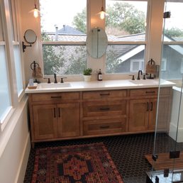 Cindy and her team turned what used to be an office into a master bath. Cindy and her team turned what used to be an office into a master bath.