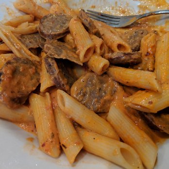 La Scala - Penne with vodka sauce. I added Italian sausage and asked for them to make it spicy! So great!! - Italian Near Me - Westlake, Texas