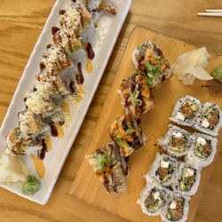 Tokyo House Restaurant - Ex husband roll, vegas roll, Philly roll.