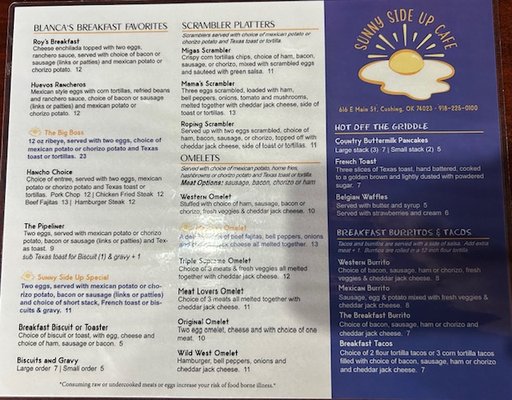 Menu photo 2 Hernandez Cafe Cushing, OK