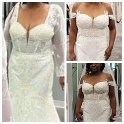 Bonita Bridal - The original dress and terrible alterations done by David's Bridal in Ontario, CA