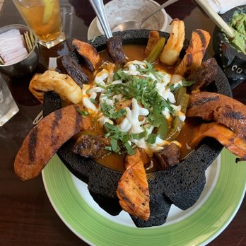 Plaza Tikal - Mix Molcajete: this thing is huge and wonderfully tasty. - Salad Near Me - Bernardsville, New Jersey Plaza Tikal - Mix Molcajete: this thing is huge and wonderfully tasty. - Salad Near Me - Bernardsville, New Jersey