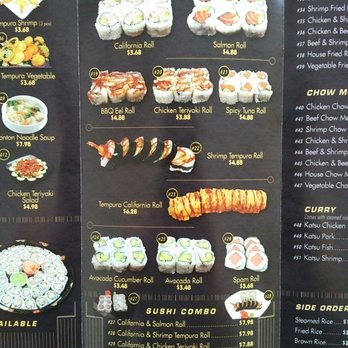 Oishi Teriyaki & Sushi - Part of menu as of 10/22/16 - Japanese Near Me - Paramount, California