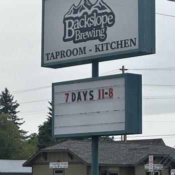 Backslope Brewing - Hours of operation - not hours they will seat you. - Breweries Near Me - Columbia Falls, Montana Backslope Brewing - Hours of operation - not hours they will seat you. - Breweries Near Me - Columbia Falls, Montana