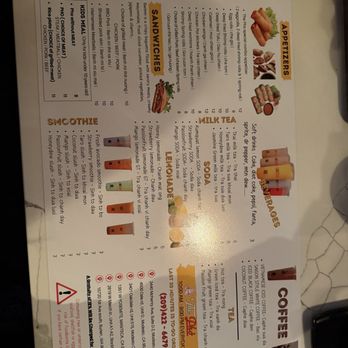 The Pho - Drink menu- I had an avocado smoothie and it was good! - Coffee & Tea Near Me - Modesto, California