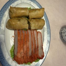 Eggrolls and bbq pork