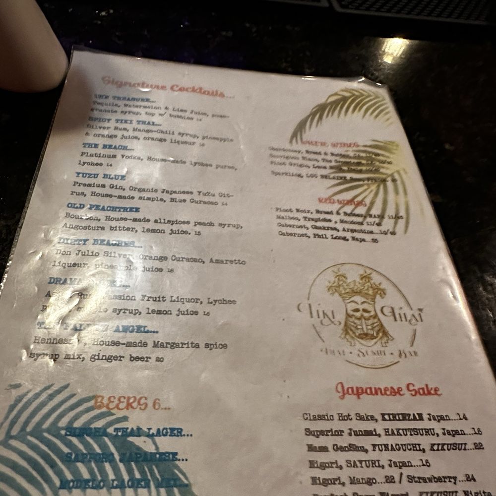 Tiki Thai - Drink Menu - Thai Near Me - Atlanta, Georgia Tiki Thai - Drink Menu - Thai Near Me - Atlanta, Georgia