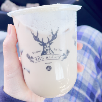 The Alley - Royal No.9 Milk Tea Half Sugar / Less Ice Grass Jelly If anyone wanted to buy me a drink ^-^ no? oh okay - Bubble Tea Near Me - Mississauga, Ontario The Alley - Royal No.9 Milk Tea Half Sugar / Less Ice Grass Jelly If anyone wanted to buy me a drink ^-^ no? oh okay - Bubble Tea Near Me - Mississauga, Ontario