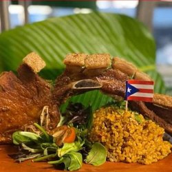 Vidal's Grill Tu Sabor Boricua - Chuleta Can Can y Arroz Mamposteao / Can Can Pork Chop & Mamposteao Rice