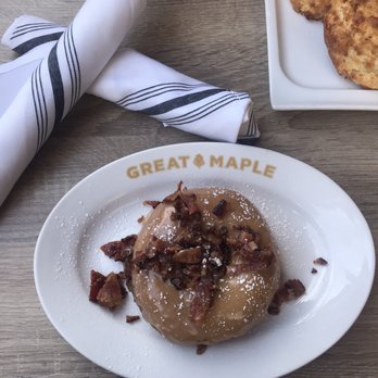 Great Maple - Maple Bacon Doughnuts! So good! - New American Near Me - Newport Beach, California Great Maple - Maple Bacon Doughnuts! So good! - New American Near Me - Newport Beach, California