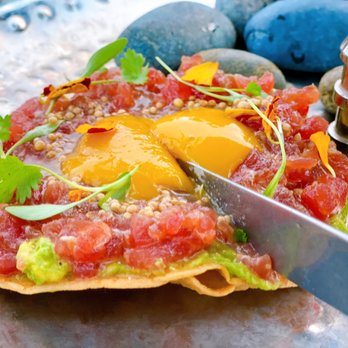 Ember & Rye - Tuna tostada with mango. - Seafood Near Me - Carlsbad, California Ember & Rye - Tuna tostada with mango. - Seafood Near Me - Carlsbad, California