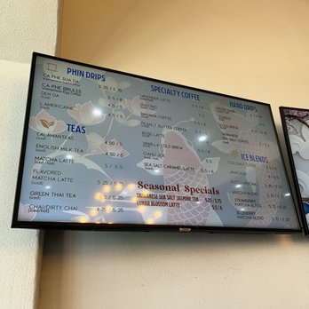Phin Smith - Menu march 2025 - Coffee & Tea Near Me - Garden Grove, California