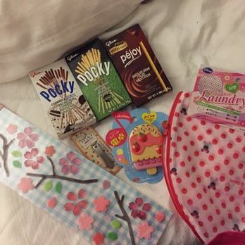 Daiso - Window stickers, Pocky snacks, garment laundry bag, calculator and nail clippers - Discount Store Near Me - Orange, California