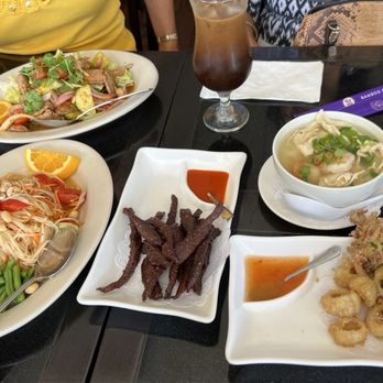 Thai 4 You - Papaya salad, Thai beef salad, fries, squid, shrimp, and chicken rice soup - Noodles Near Me - Rockledge, Florida Thai 4 You - Papaya salad, Thai beef salad, fries, squid, shrimp, and chicken rice soup - Noodles Near Me - Rockledge, Florida