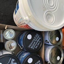 Southwest Paint & Decorating Center - Loaded into my trunk, neatly labeled and organized.