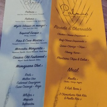 Palma’s Tropical Escape - Menus - Bars Near Me - Columbus, Ohio Palma’s Tropical Escape - Menus - Bars Near Me - Columbus, Ohio