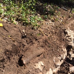 Cobblestone retaining wall BEFORE