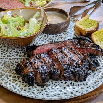 The Meat & Wine Co - New Yorker Steak. House Salad. Peppercorn sauce. - Australian Near Me - Sydney, NSW The Meat & Wine Co - New Yorker Steak. House Salad. Peppercorn sauce. - Australian Near Me - Sydney, NSW