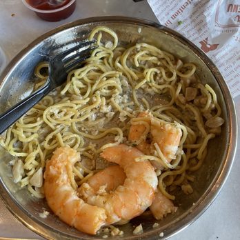 Cajun Crack'n - Garlic noodles are , add your shrimp to them - Seafood Near Me - Milpitas, California Cajun Crack'n - Garlic noodles are , add your shrimp to them - Seafood Near Me - Milpitas, California