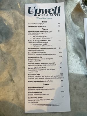 Menu photo 3 Upwell Wine & Coffee Seattle, WA Menu photo 3 Upwell Wine & Coffee Seattle, WA