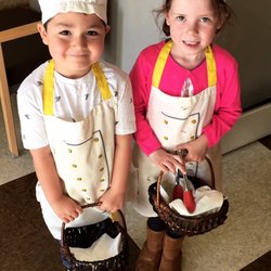 Villa Montessori School - Little bakers learning the importance of Practical Life skills