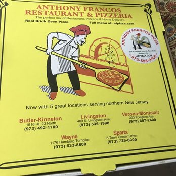 Anthony Francos Pizza - Pizza box - Pizza Near Me - Roxbury, New Jersey Anthony Francos Pizza - Pizza box - Pizza Near Me - Roxbury, New Jersey
