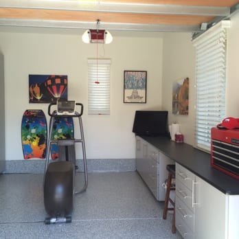 Garage Vision - New garage work and exercise area. - Cabinetry Near Me - Carlsbad, California