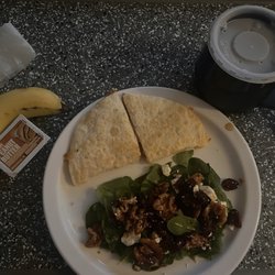 Kaiser Permanente Medical Center San Marcos Cafeteria - Spinach Salad, Chicken Quesadilla, Banana W/Peanut Butter