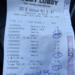 Cashiers don't take off percentage off.
