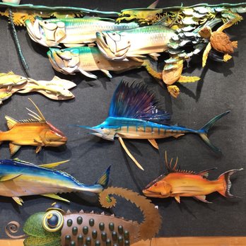 Ocean Blue Gallery - Fish made of cypresswood - Art Galleries Near Me - Winter Park, Florida