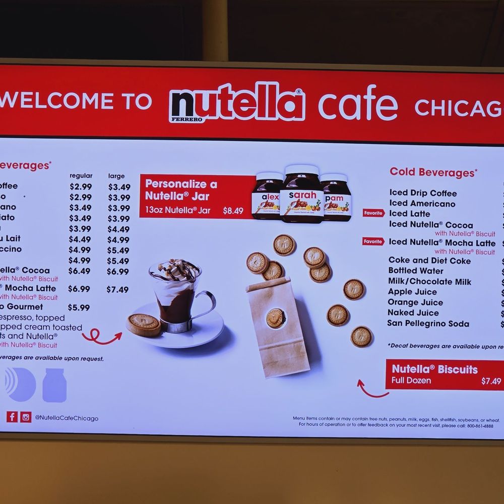 Nutella Cafe - Desserts Near Me - Chicago, Illinois Nutella Cafe - Desserts Near Me - Chicago, Illinois