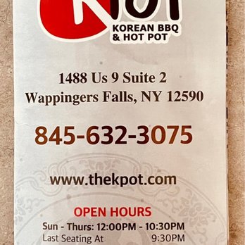 KPOT Korean BBQ & Hot Pot - Menu - Korean Near Me - Wappingers Falls, New York KPOT Korean BBQ & Hot Pot - Menu - Korean Near Me - Wappingers Falls, New York