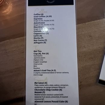 Cafe Ornithology - Drink menu - Jazz & Blues Near Me - Brooklyn, New York