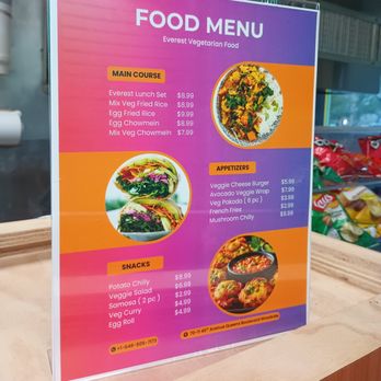 Everest Vegetarian - Menu - Vegetarian Near Me - Flushing, New York