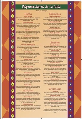 Menu photo 4 El Torito Mexican Grill - Broadway Paducah, KY