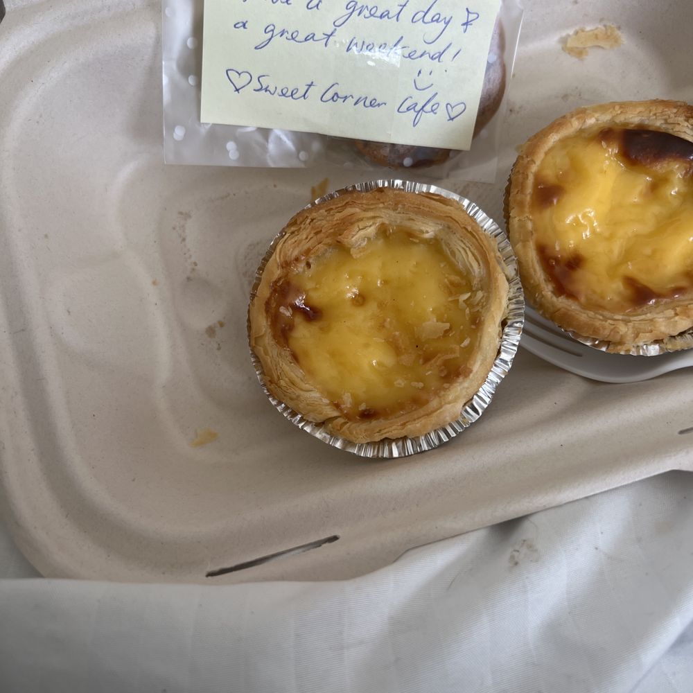 Sweet Corner Cafe - Portuguese Custard Tarts 3 Pack - Comfort Food Near Me - Aiea, Hawaii Sweet Corner Cafe - Portuguese Custard Tarts 3 Pack - Comfort Food Near Me - Aiea, Hawaii