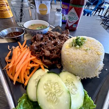 Pho Barr - Grilled rib-eye rice plate (w/ fried rice) - Vietnamese Near Me - Dickinson, Texas