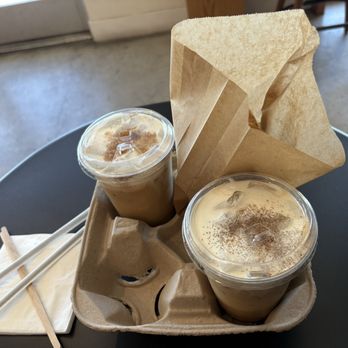 Little Ox Coffee - salted cream vanilla latte, five spice gingersnap latte, some cinnamon pastry - Coffee & Tea Near Me - Fullerton, California