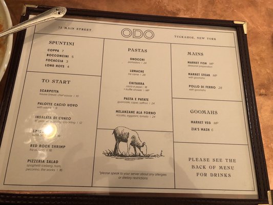 Menu photo 3 ODO Tuckahoe, NY