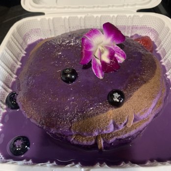 Guieb Cafe - Ube pancakes - New American Near Me - Aiea, Hawaii